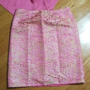J.Crew Collection Pink Silver Skirt Sz 2